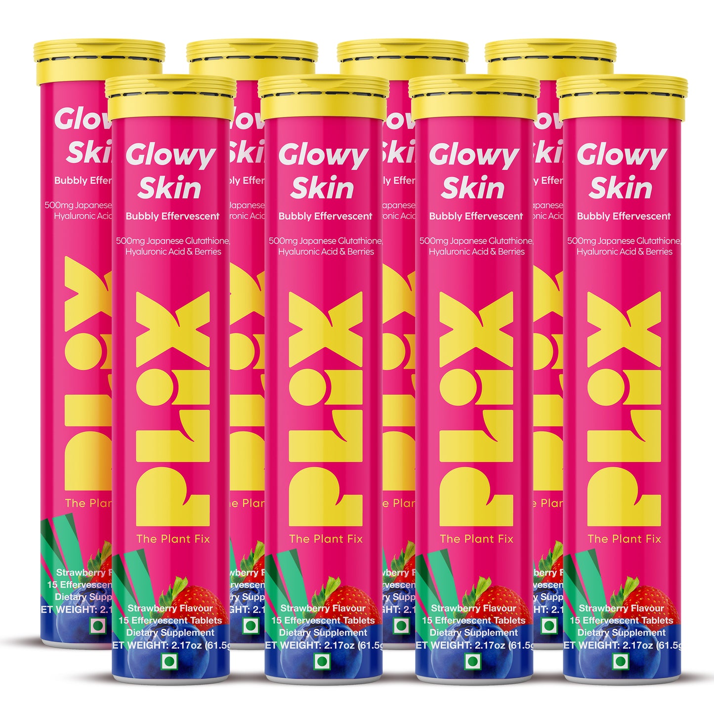 Glowy Skin Effervescent with 500mg Glutathione 8 Pack