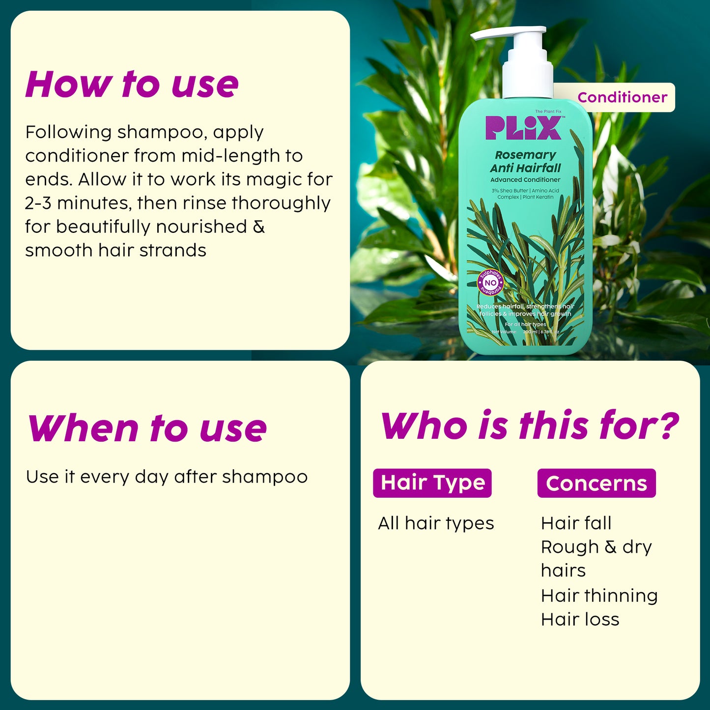 Rosemary Anti Hairfall Conditioner with 3% Shea Butter starter