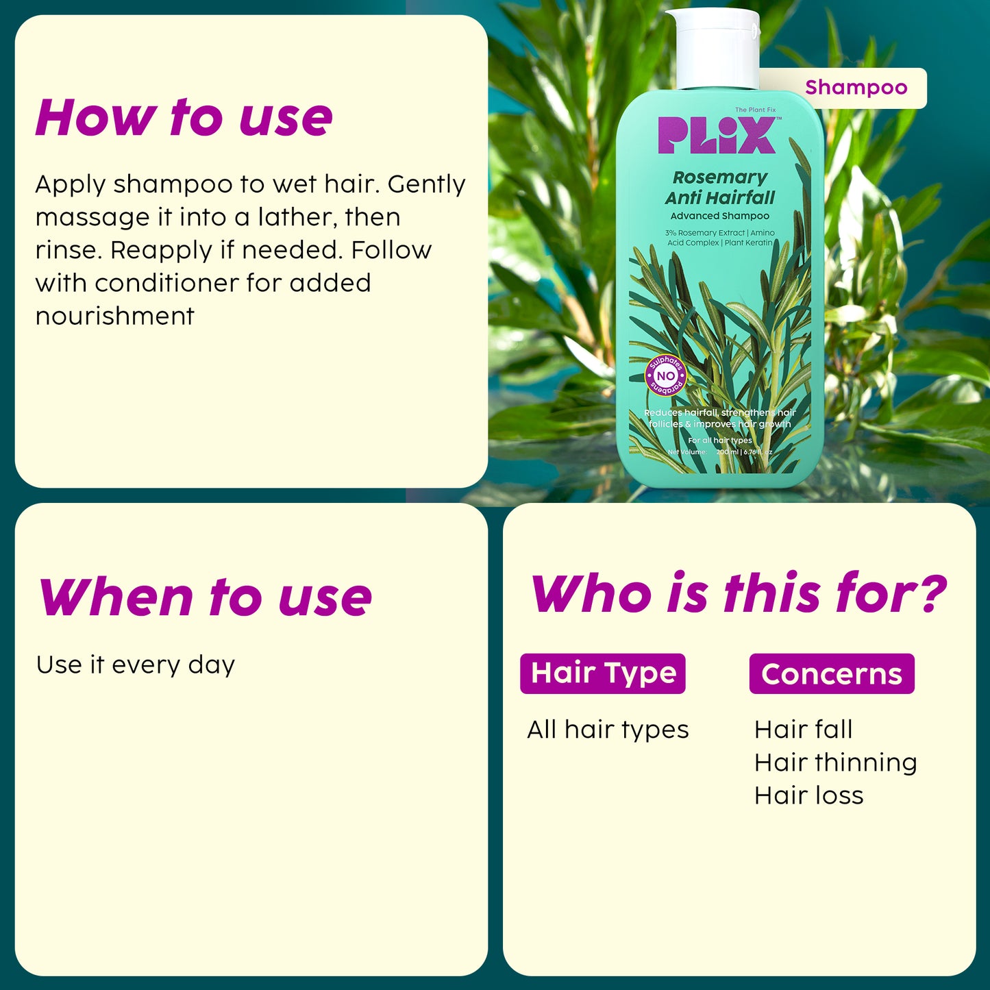 Rosemary Anti Hairfall Shampoo with 3% Rosemary Extract OG