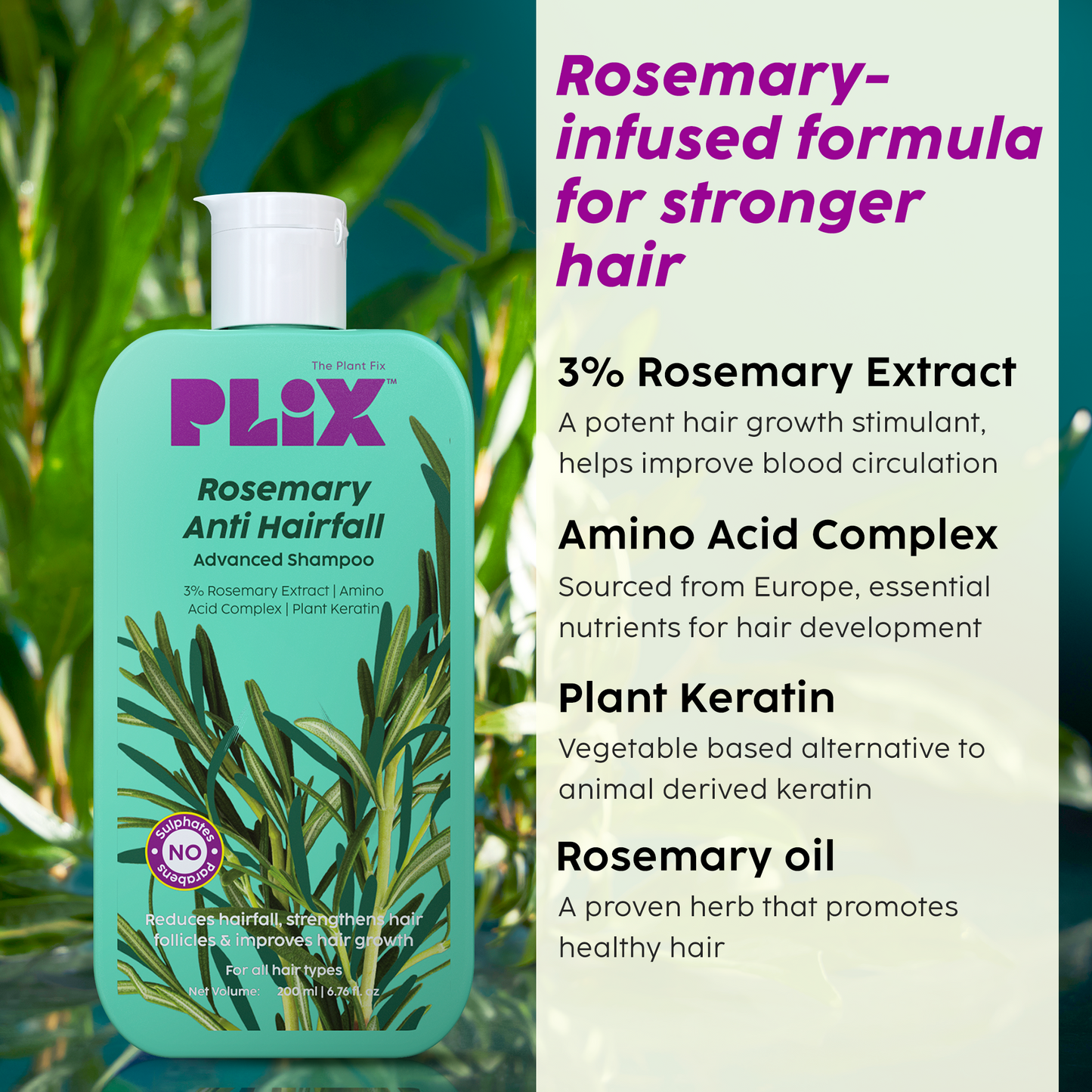 Rosemary Anti Hairfall Shampoo with 3% Rosemary Extract starter